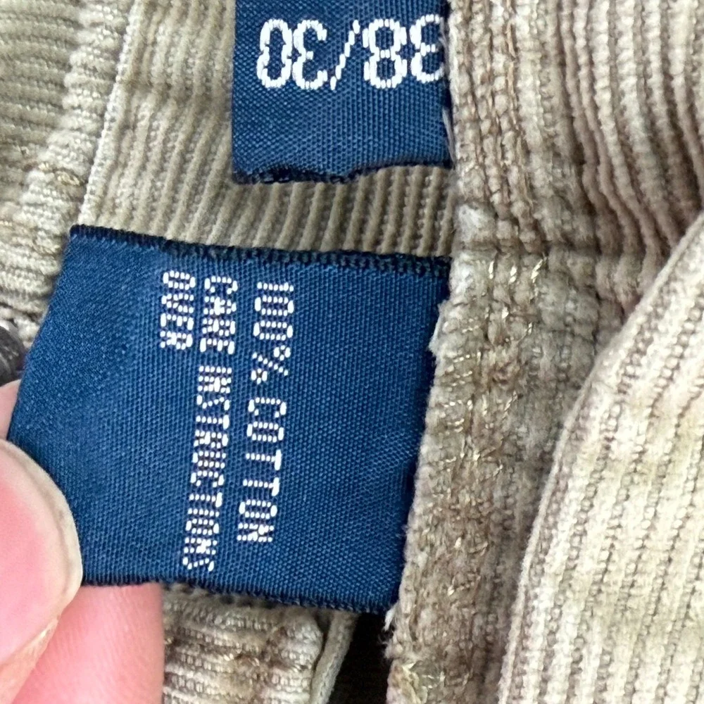 Polo Ralph Lauren‎ Mens Tan Corduroy Pants Straight Fit Size 38x30